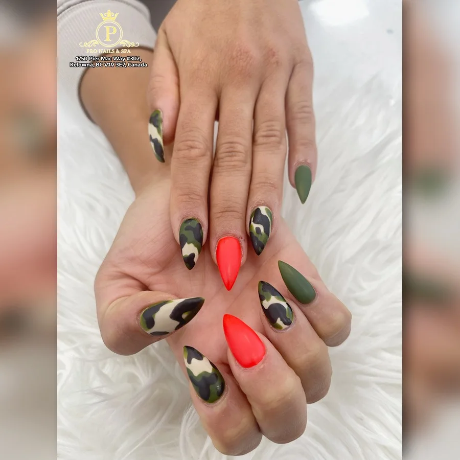 Watermelon statement nails
